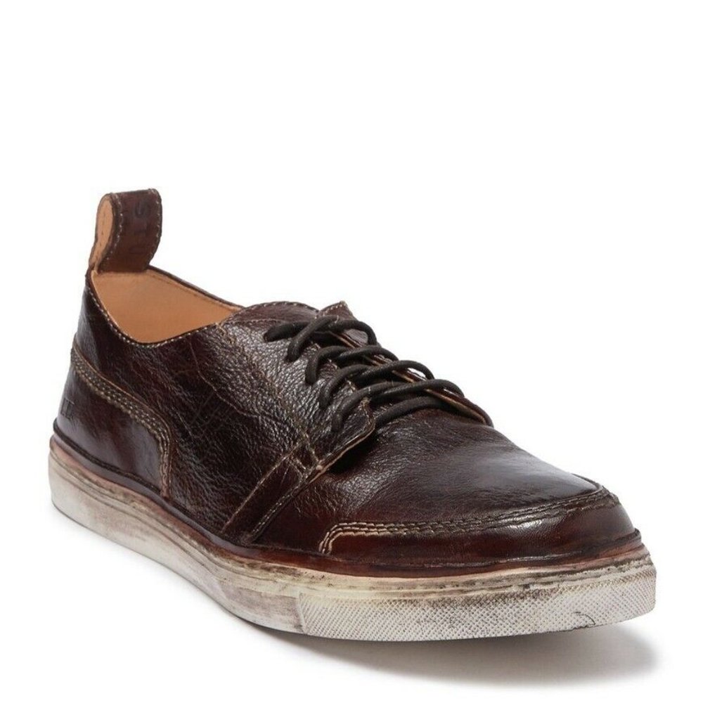Bed Stu Mens Leather Lace-Up Sneaker Brown Sz 10.5